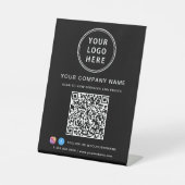 Business Logo Create Your QR Code Social Media 台座サイン (正面)