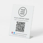 Business Logo Create Your QR Code Social Media 台座サイン (正面)