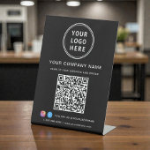Business Logo Create Your QR Code Social Media 台座サイン