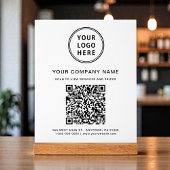 Business Logo Create Your QR Code White アクリルサイン