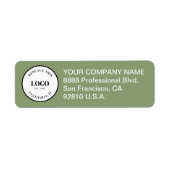 Business logo Custom Corporate Green  ラベル (正面)