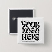 Business Logo Custom Groovy Stars 缶バッジ (正面&裏面)