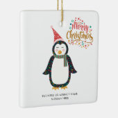 Business Logo Custom Name Christmas Holiday セラミックオーナメント (右)