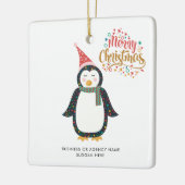 Business Logo Custom Name Christmas Holiday セラミックオーナメント (左)