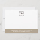 Business Logo Custom Personalized Modern Flat ノートカード (正面)