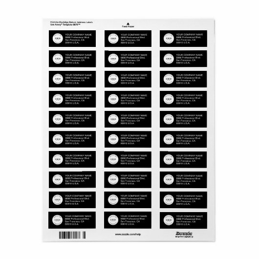 Business logo Custom Professional Corporate  ラベル (フルシート)