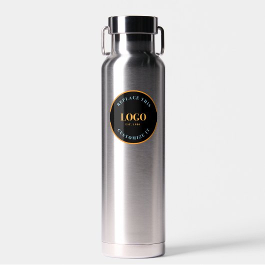 Business logo Custom QR code website professional ウォーターボトル (正面)