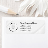 Business Logo Custom Return Address Label ラベル (インサイチュ)