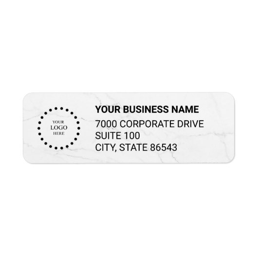 Business Logo Custom Return Address Label ラベル (正面)
