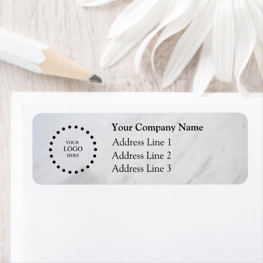 Business Logo Custom Return Address Label ラベル (インサイチュ)