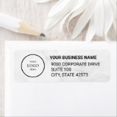 Business Logo Custom Return Address Label ラベル (インサイチュ)