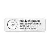 Business Logo Custom Return Address Label ラベル (正面)