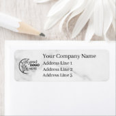 Business Logo Custom Return Address Label ラベル (インサイチュ)