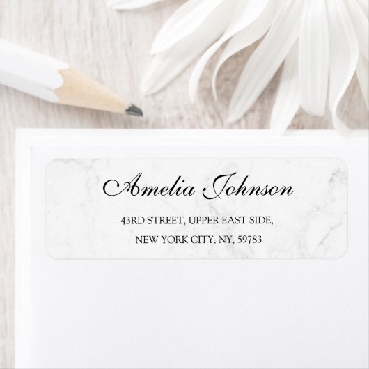 Business Logo Custom Return Address Label ラベル (インサイチュ)