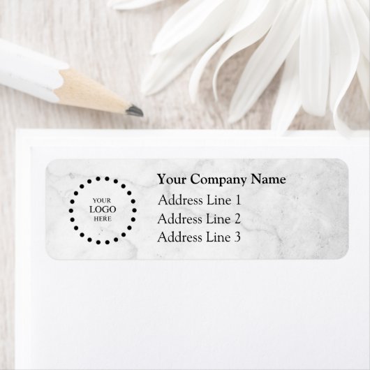 Business Logo Custom Return Address Label ラベル (インサイチュ)