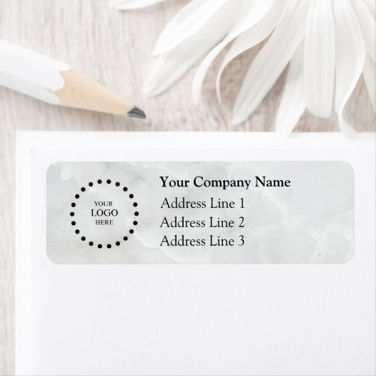 Business Logo Custom Return Address Label ラベル (インサイチュ)