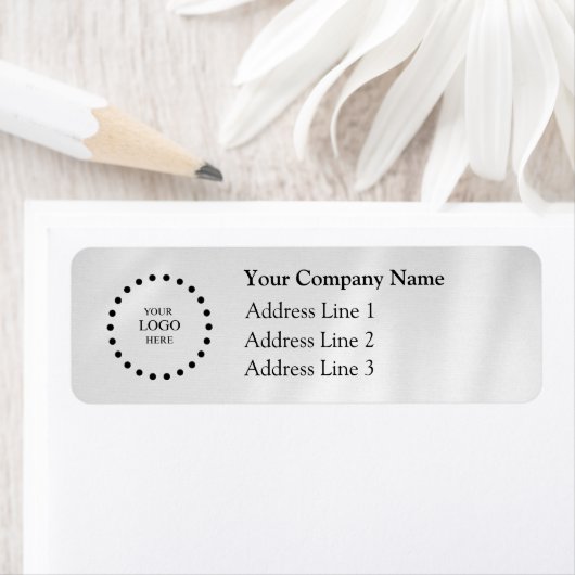 Business Logo Custom Return Address Label ラベル (インサイチュ)