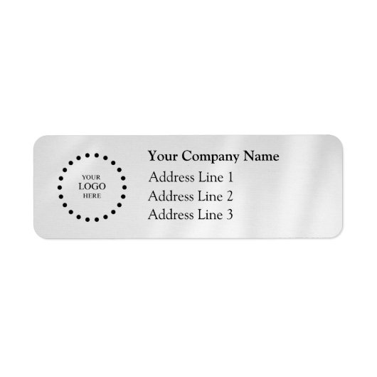 Business Logo Custom Return Address Label ラベル (正面)
