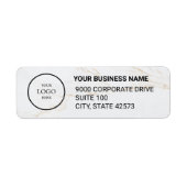 Business Logo Custom Return Address Label ラベル (正面)