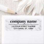 Business Logo Custom Return Address Label ラベル (インサイチュ)
