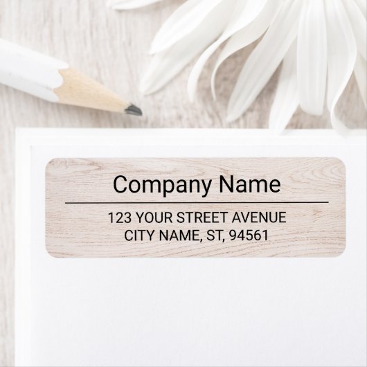 Business Logo Custom Return Address Label ラベル (インサイチュ)
