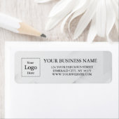 Business Logo Custom Return Address Label ラベル (インサイチュ)