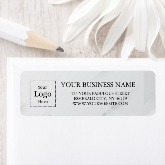 Business Logo Custom Return Address Label ラベル (インサイチュ)