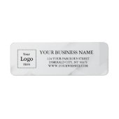 Business Logo Custom Return Address Label ラベル (正面)