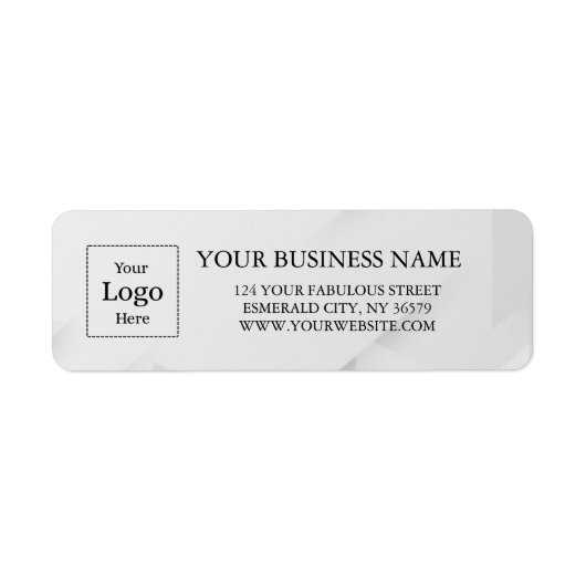 Business Logo Custom Return Address Label ラベル (正面)