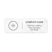Business Logo Custom Return Address Label ラベル (正面)