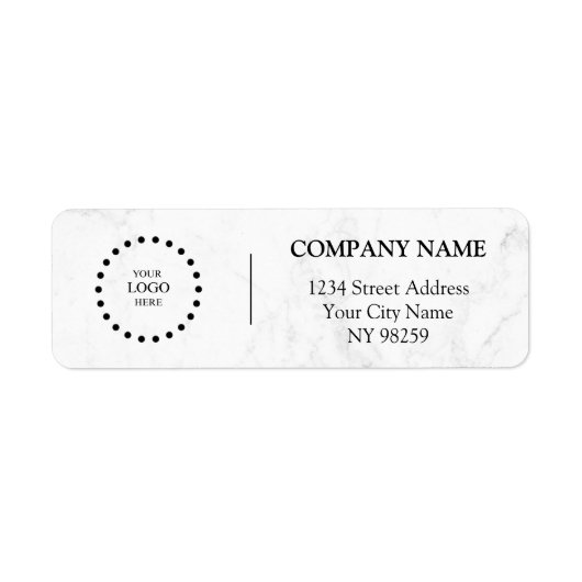 Business Logo Custom Return Address Label ラベル (正面)
