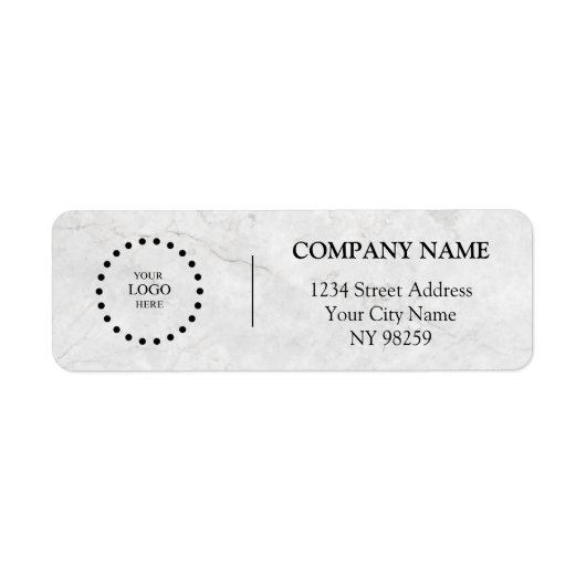 Business Logo Custom Return Address Label ラベル (正面)