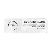Business Logo Custom Return Address Label ラベル (正面)