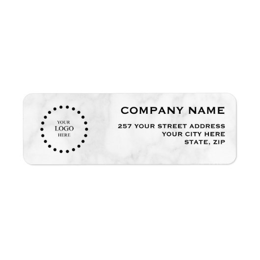 Business Logo Custom Return Address Label ラベル (正面)