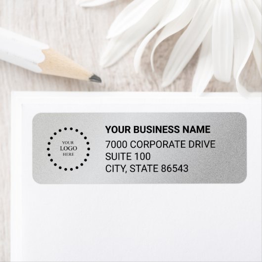 Business Logo Custom Return Address Label ラベル (インサイチュ)