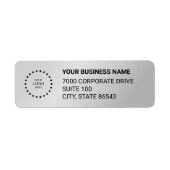 Business Logo Custom Return Address Label ラベル (正面)