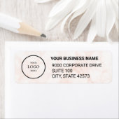 Business Logo Custom Return Address Label ラベル (インサイチュ)