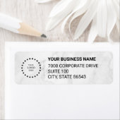 Business Logo Custom Return Address Label ラベル (インサイチュ)