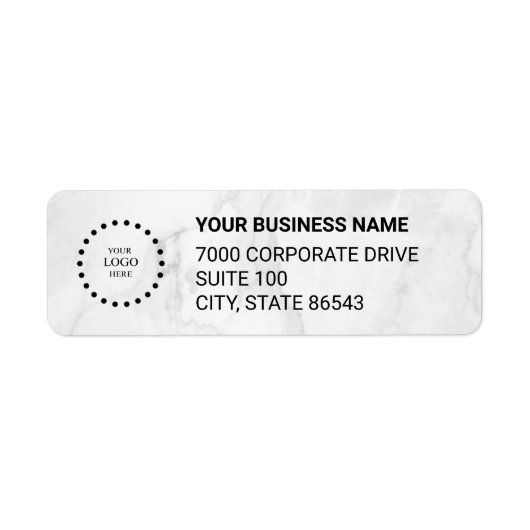Business Logo Custom Return Address Label ラベル (正面)