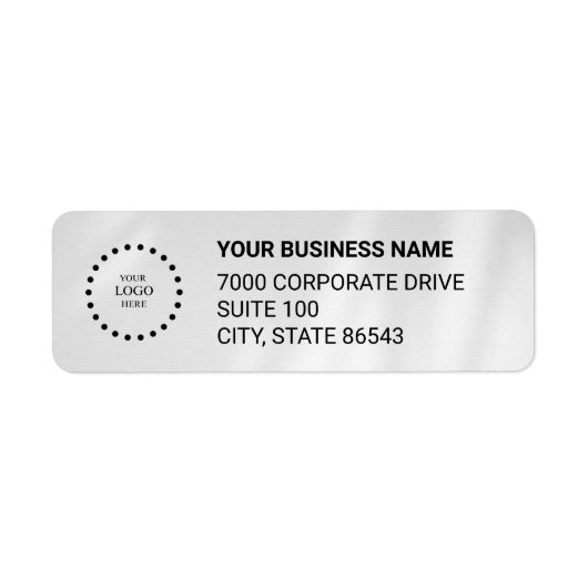 Business Logo Custom Return Address Label ラベル (正面)