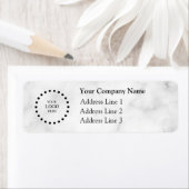 Business Logo Custom Return Address Label ラベル (インサイチュ)