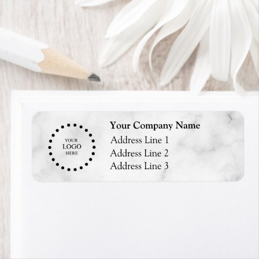Business Logo Custom Return Address Label ラベル (インサイチュ)