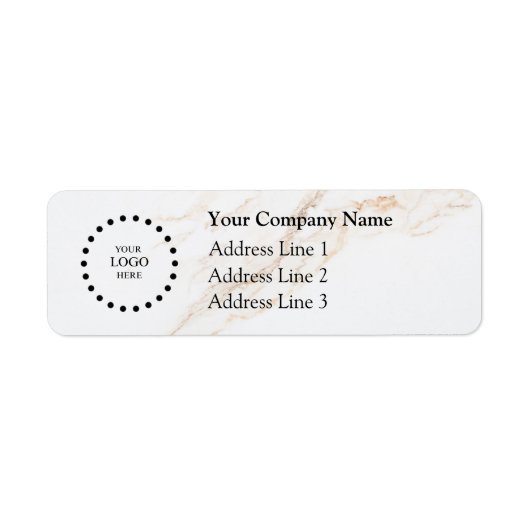 Business Logo Custom Return Address Label ラベル (正面)