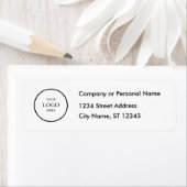 Business Logo Custom Return Address Label ラベル (インサイチュ)