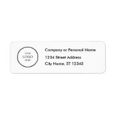 Business Logo Custom Return Address Label ラベル (正面)
