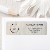 Business Logo Custom Return Address Label ラベル (インサイチュ)