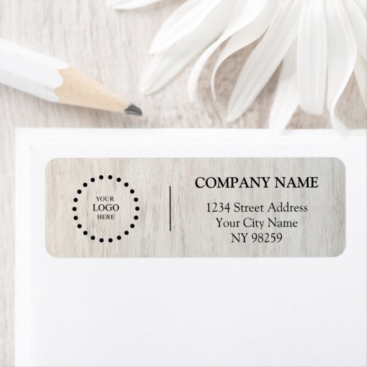Business Logo Custom Return Address Label ラベル (インサイチュ)