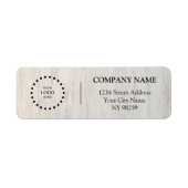 Business Logo Custom Return Address Label ラベル (正面)