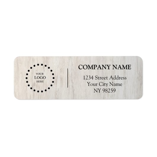 Business Logo Custom Return Address Label ラベル (正面)