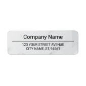 Business Logo Custom Return Address Label ラベル (正面)